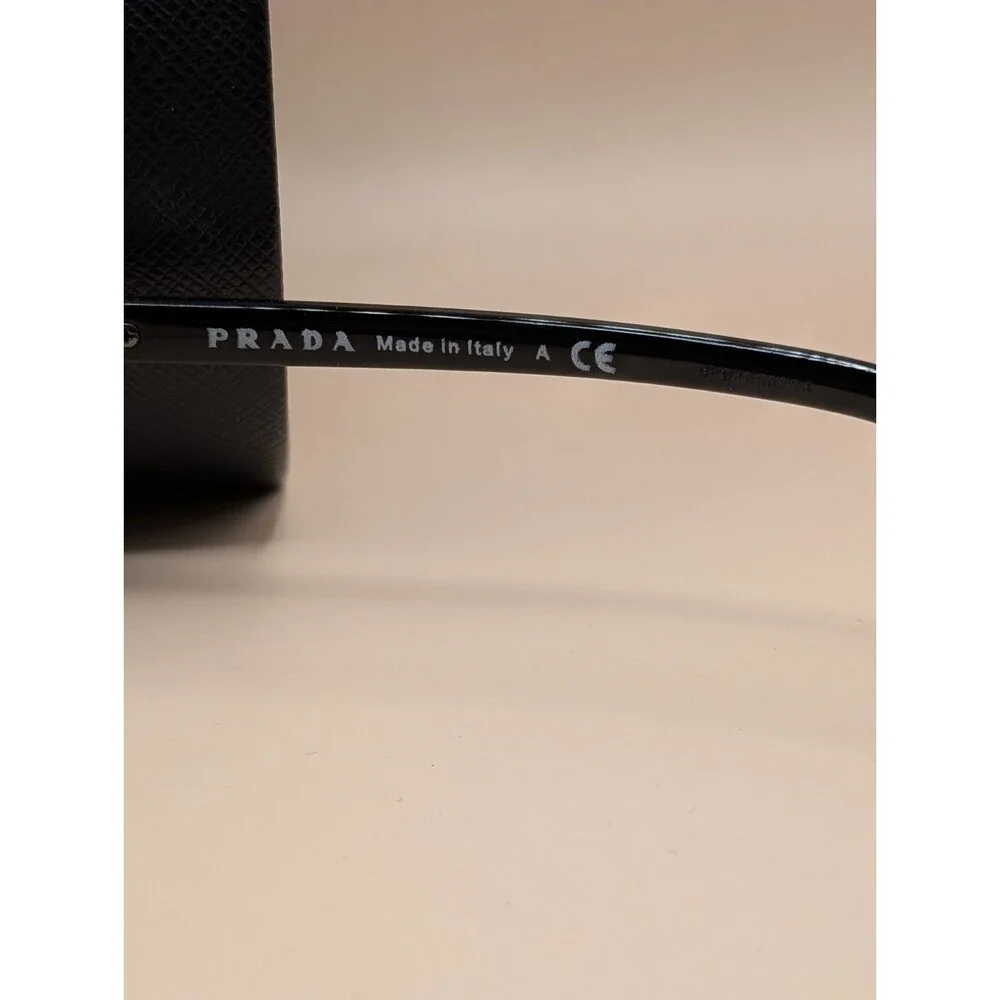 Prada Sunglasses SPR 54Q 610216 SAV 135 24 Gradient Black Gunmetal/Silver *FLAW*